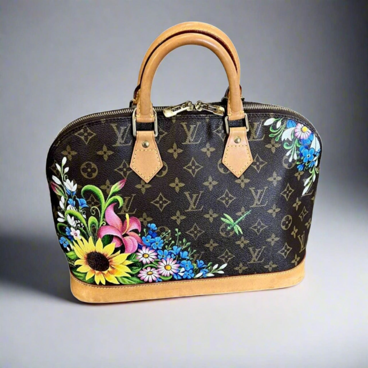 Custom Painted LV Crossbody Bag  How to Paint Leather Bags 