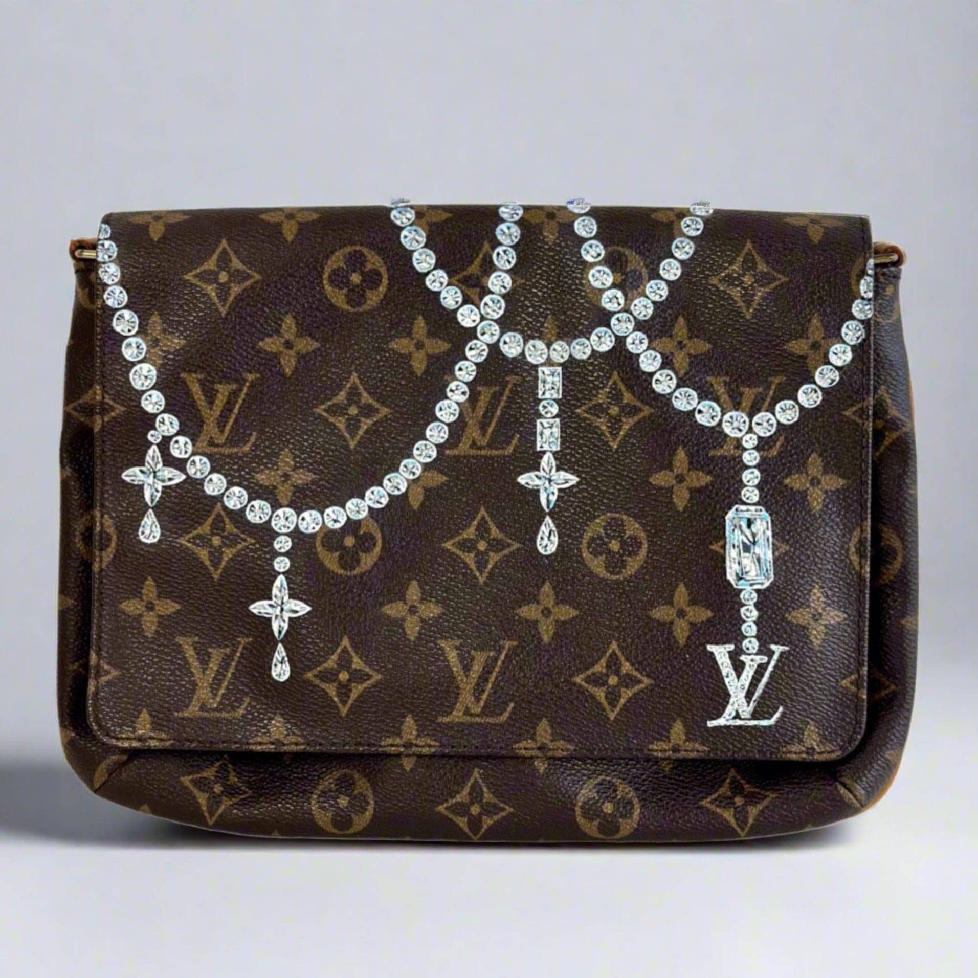 Hand Painted Louis Vuitton Tango- A Girl's Best Friend