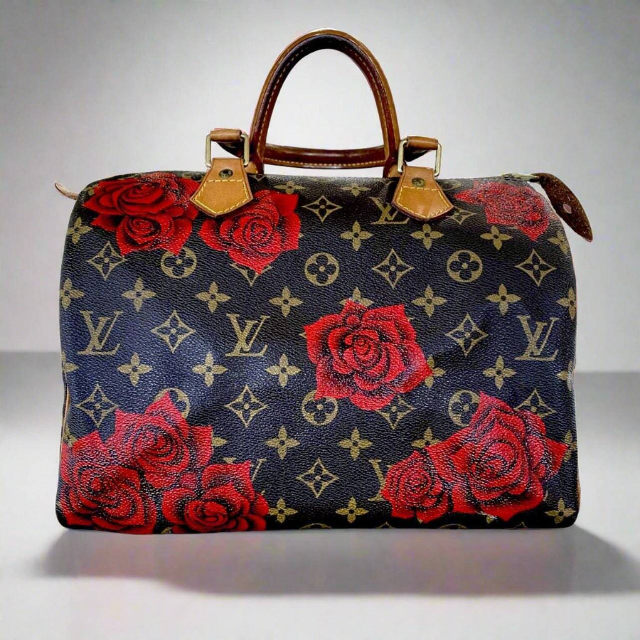 Custom Painted Louis Vuitton Speedy Handbag New Vintage Handbags