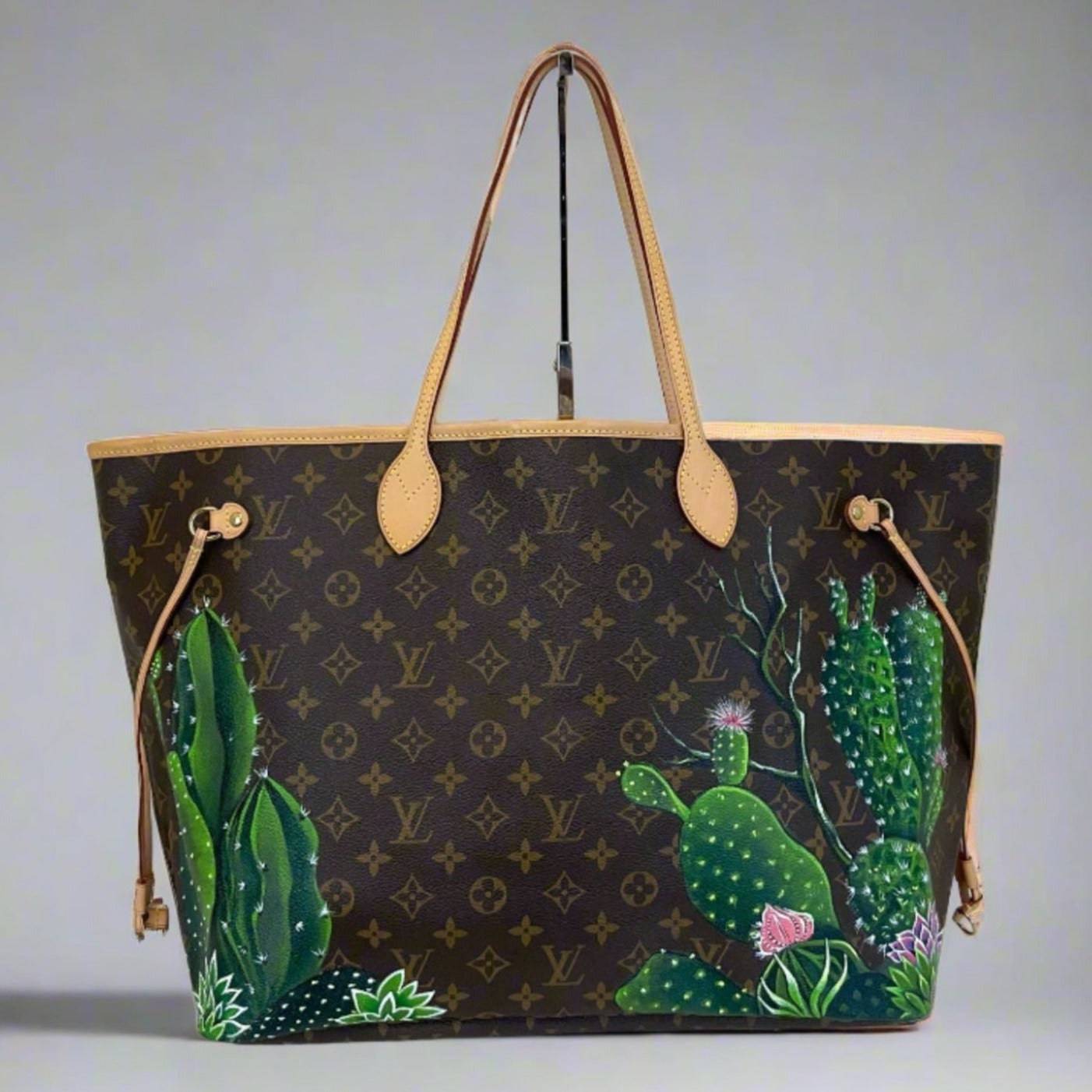 Custom Painted Louis Vuitton Neverfull mm