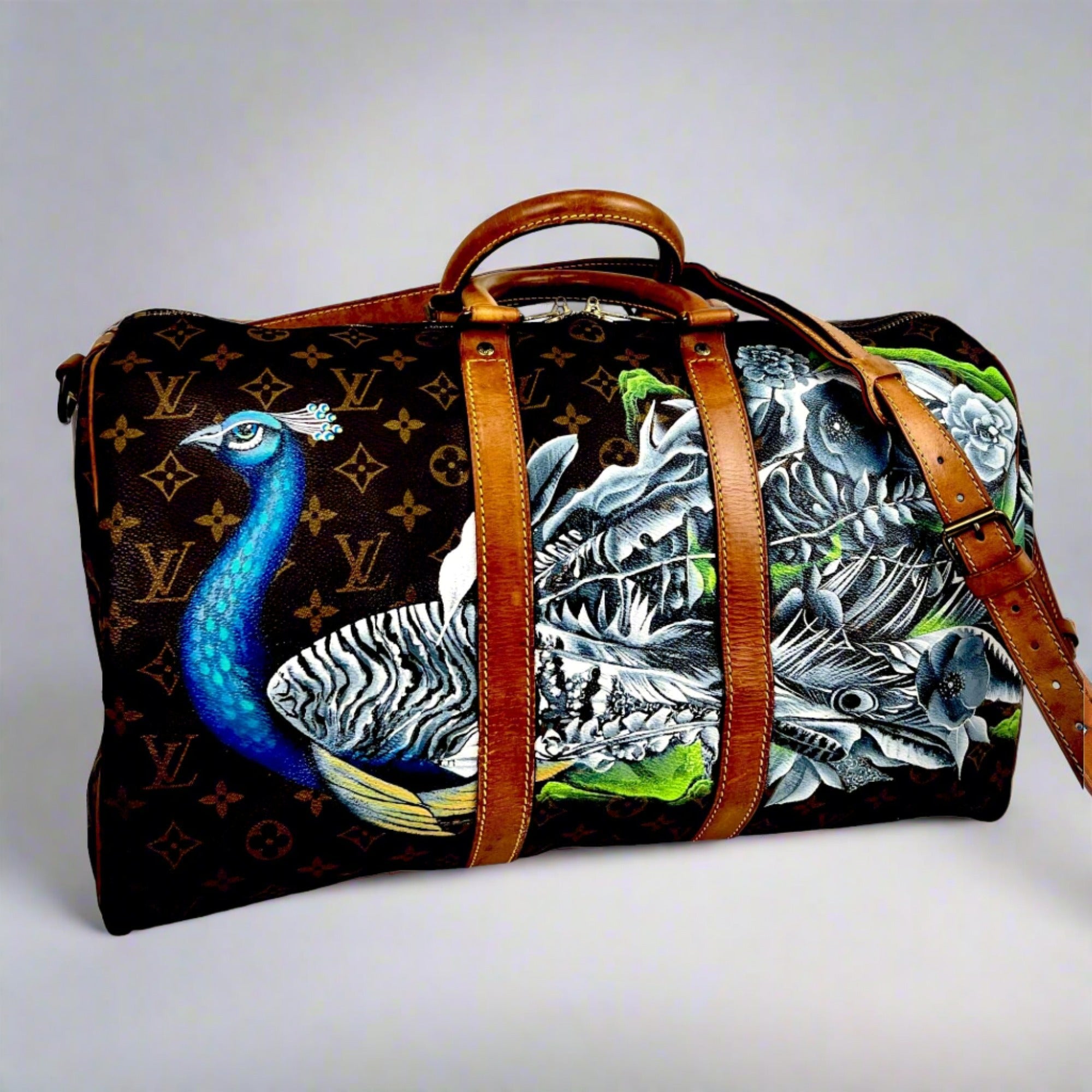 LV custom made duffle bag  Custom duffle bags, Designer duffle bags, Louis  vuitton duffle bag