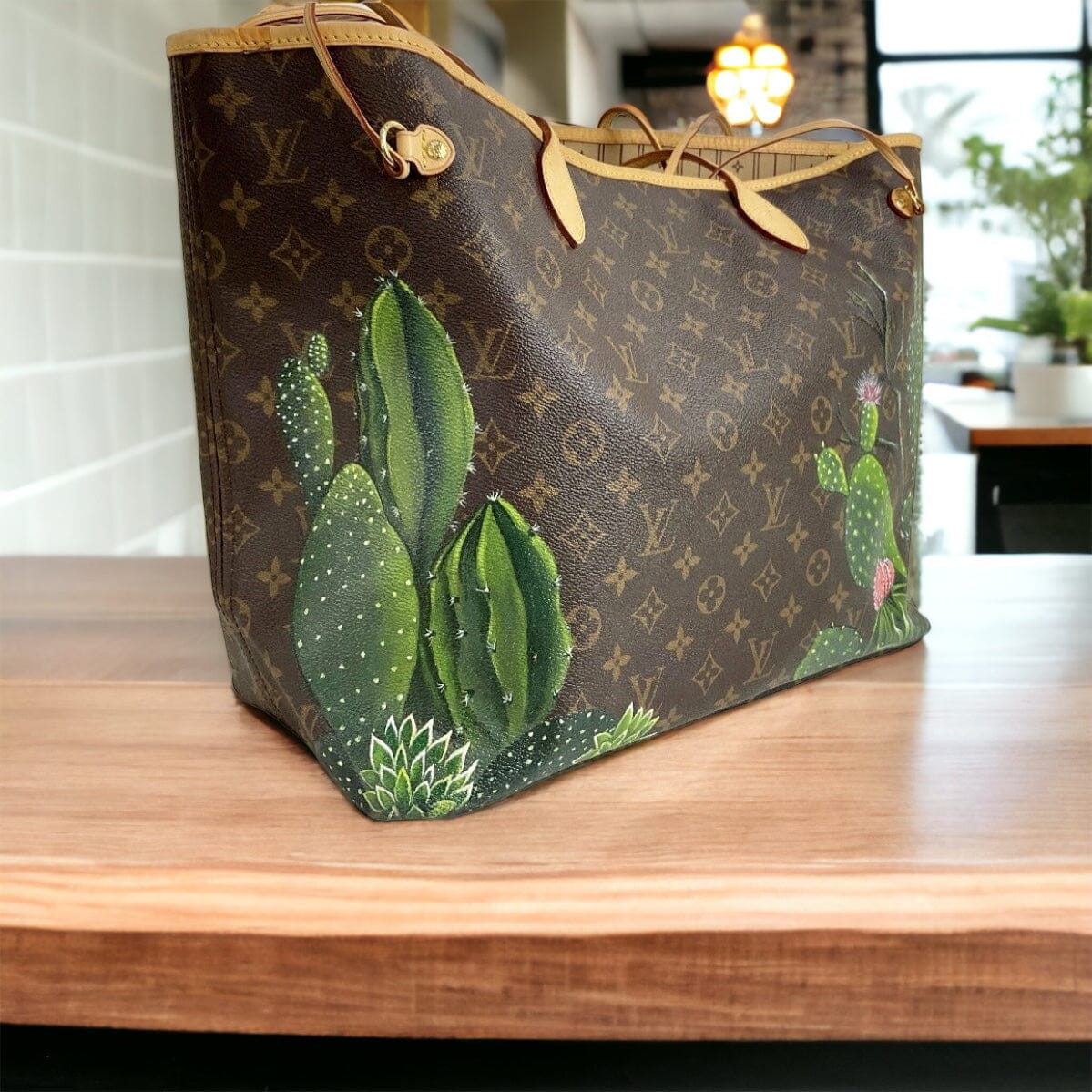 Authentic Louis Vuitton Hand Painted Neverfull MM 
