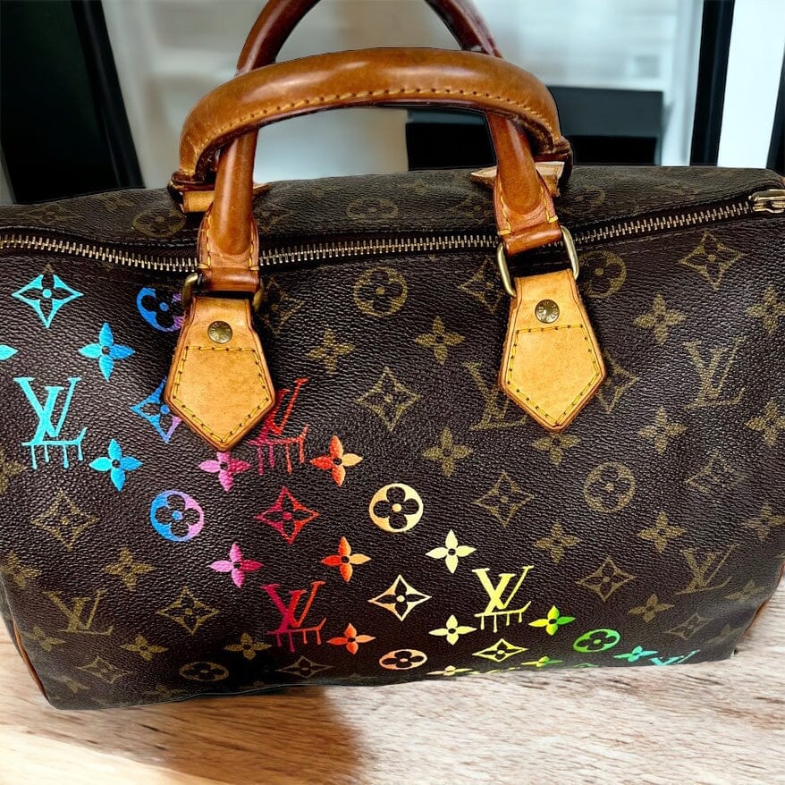 Custom Painted LV Crossbody Bag  How to Paint Leather Bags 