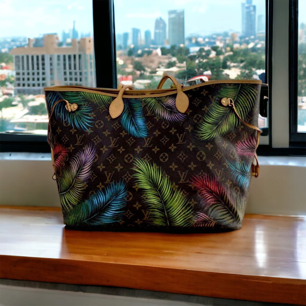 Louis Vuitton Jungle Dots Neverfull mm Tote Bag