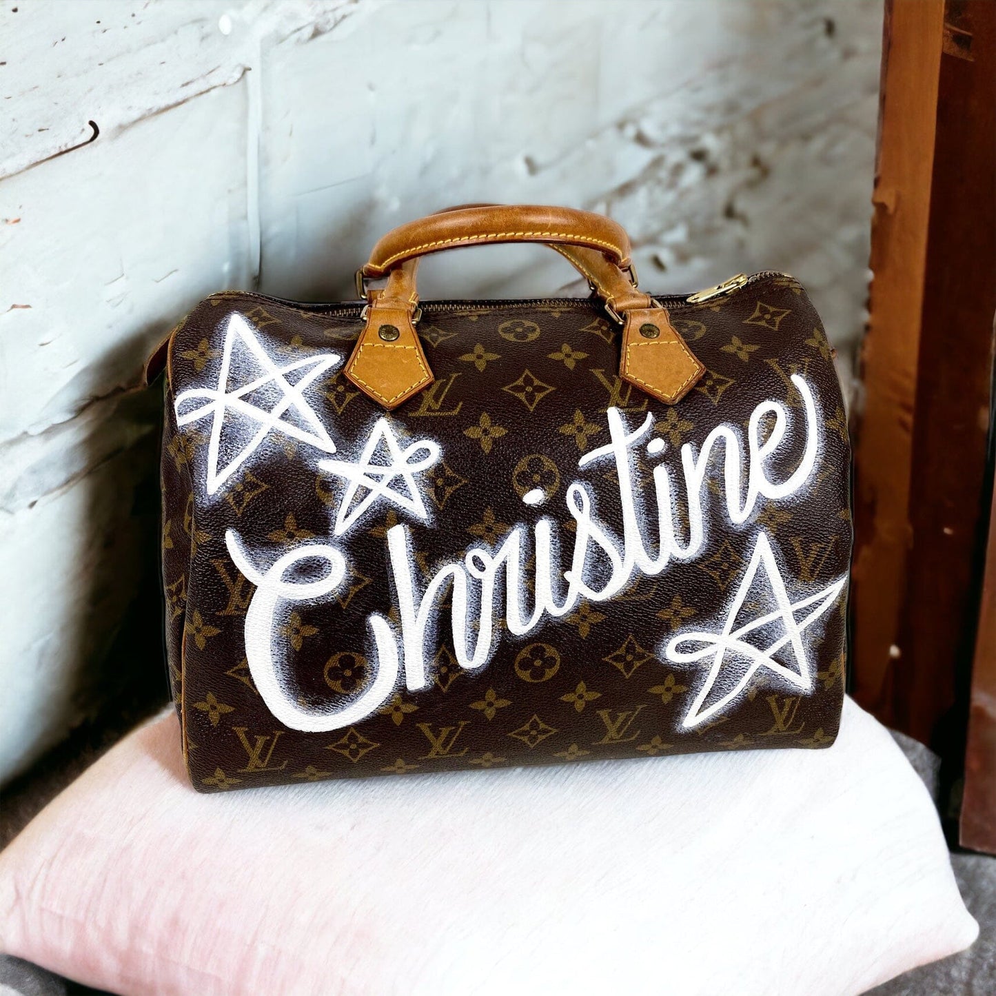 Hand Painted Louis Vuitton Speedy - Once Upon a Lauren