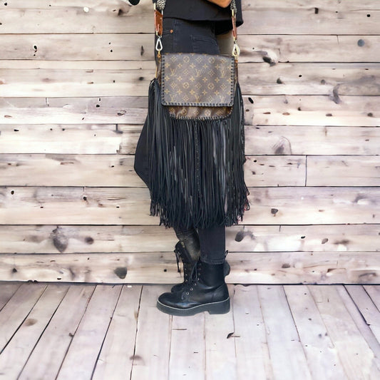Fringe Louis Vuitton neverfull mm by classic boho bags