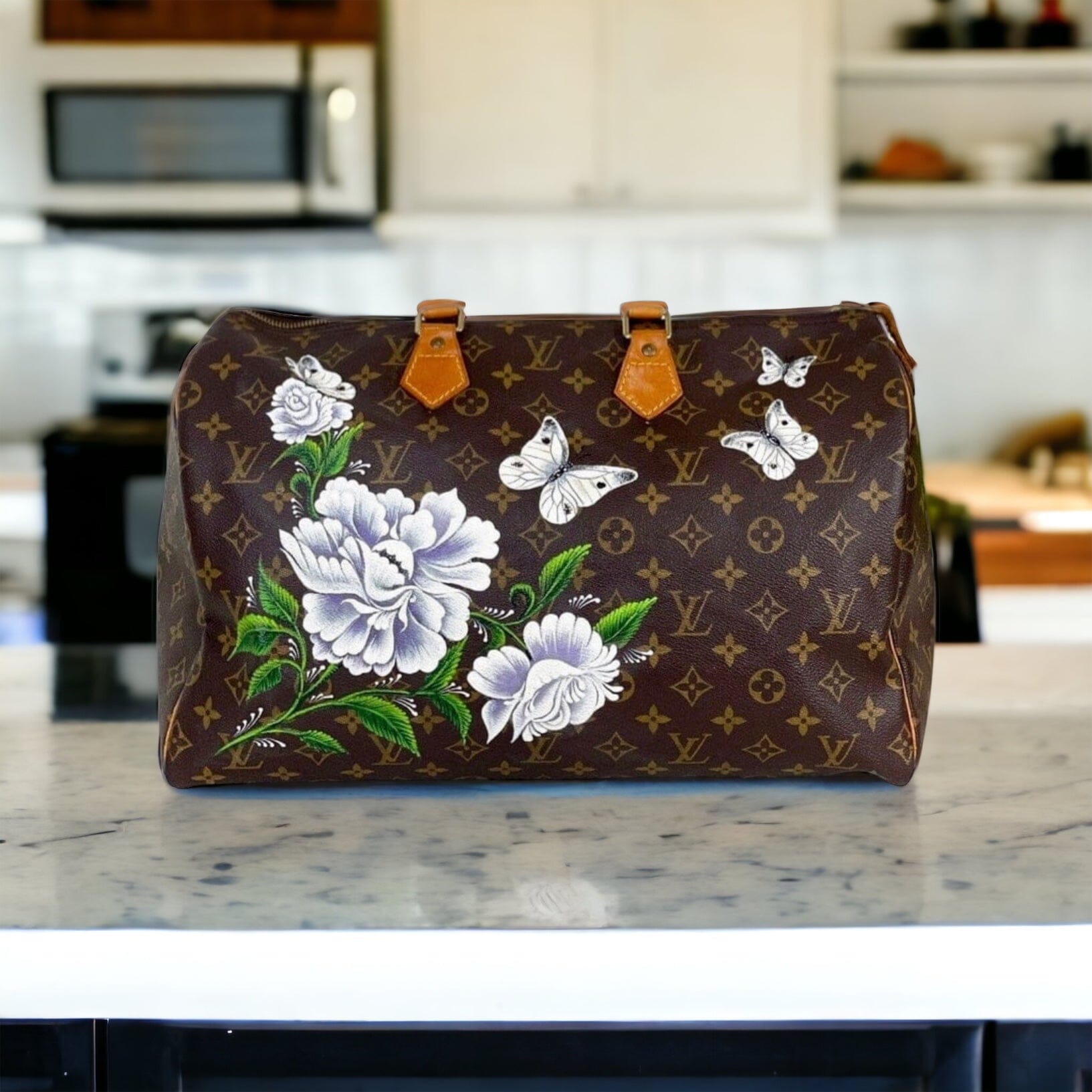 Louis Vuitton - LV Brown Monogram Flower Tote w/ Strap - Full Kit