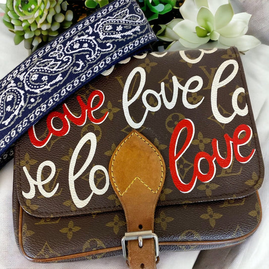 Customised Louis Vuitton Vintage 'Dripping Love' Bag