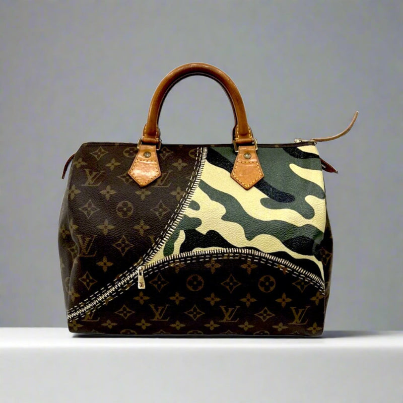 Louis Vuitton Green Camo Bags For Women's