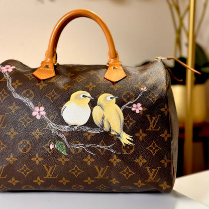 Hand painted Louis Vuitton Bag