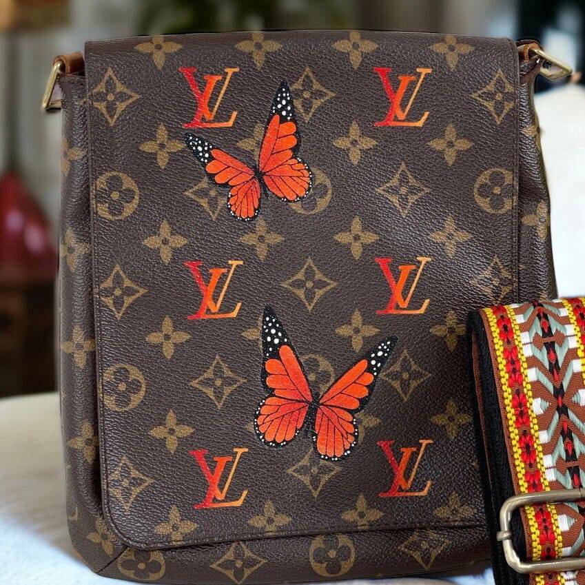 Hand painted Louis Vuitton Bag