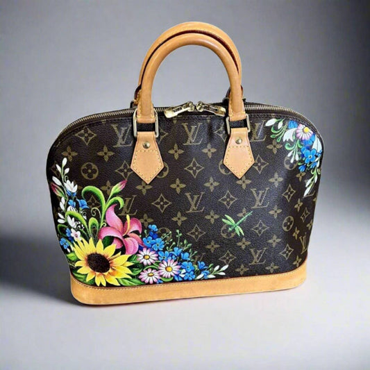 Hand painted Louis Vuitton Bag