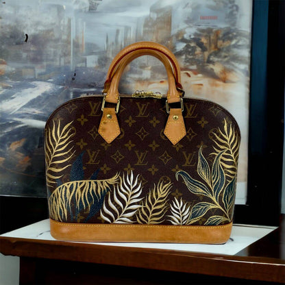 Hand painted Louis Vuitton Bag