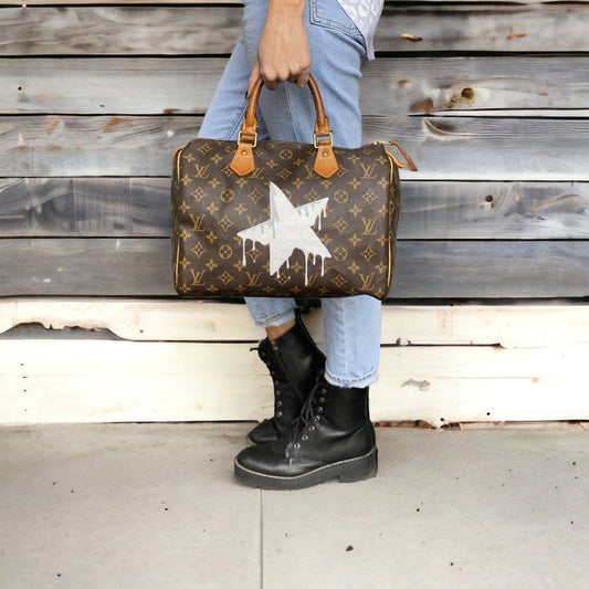 Hand painted Louis Vuitton Bag