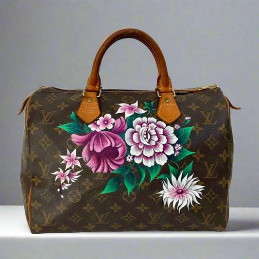 Hand painted Louis Vuitton Bag