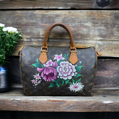 Hand painted Louis Vuitton Bag