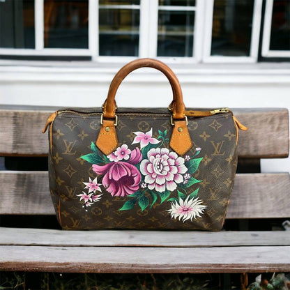 Hand painted Louis Vuitton Bag