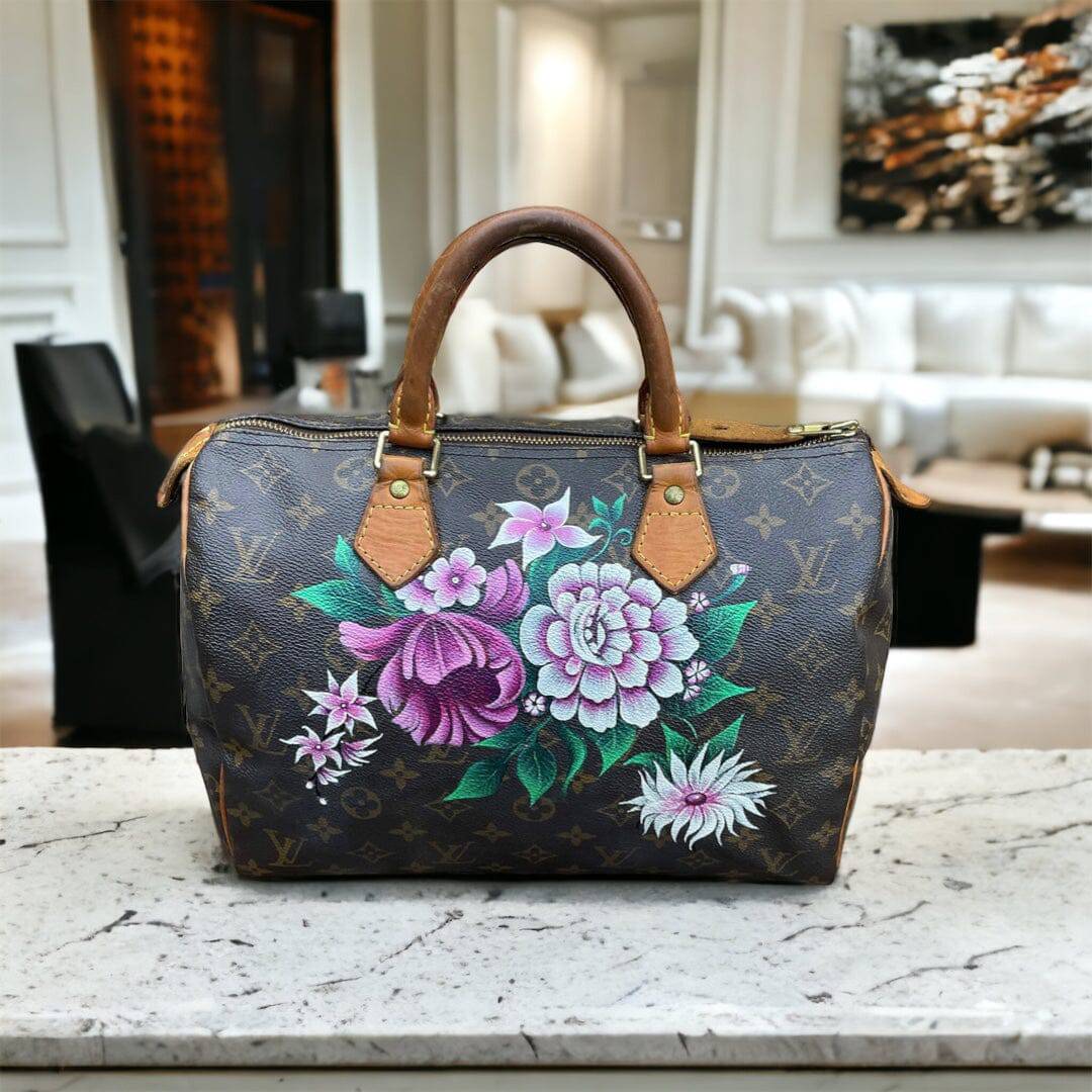 Hand painted Louis Vuitton Bag