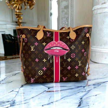 Hand painted Louis Vuitton Bag