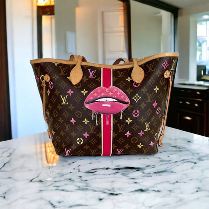 Hand painted Louis Vuitton Bag