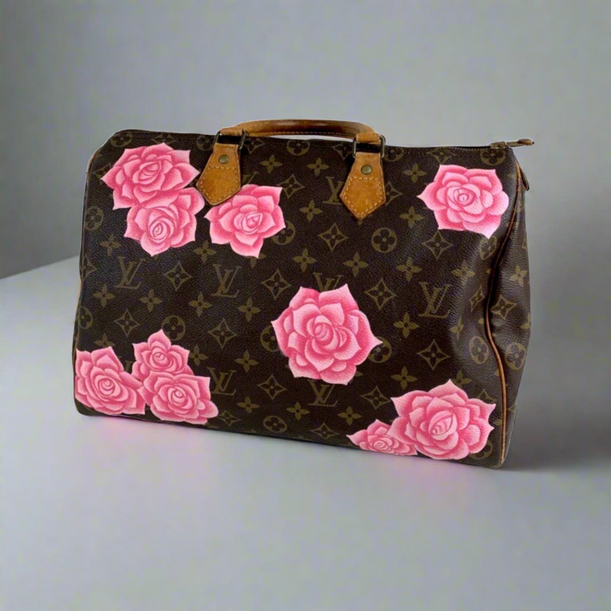 Louis Vuitton - Authenticated Speedy Handbag - Cloth Pink for Women, Very Good Condition